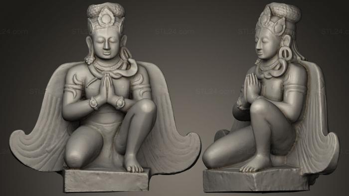 Indian sculptures (Stone Garuda, STKI_0014) 3D models for cnc